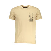 Cavalli Class Beige Cotton T-Shirt -   -  Cavalli Class.